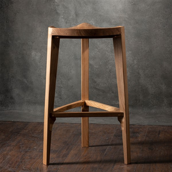 Elm Wooden Bar Stool – 40 cm