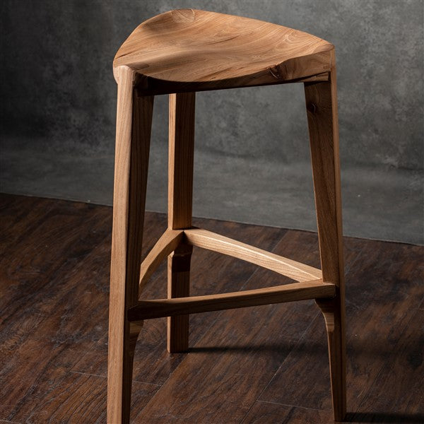 Elm Wooden Bar Stool – 40 cm