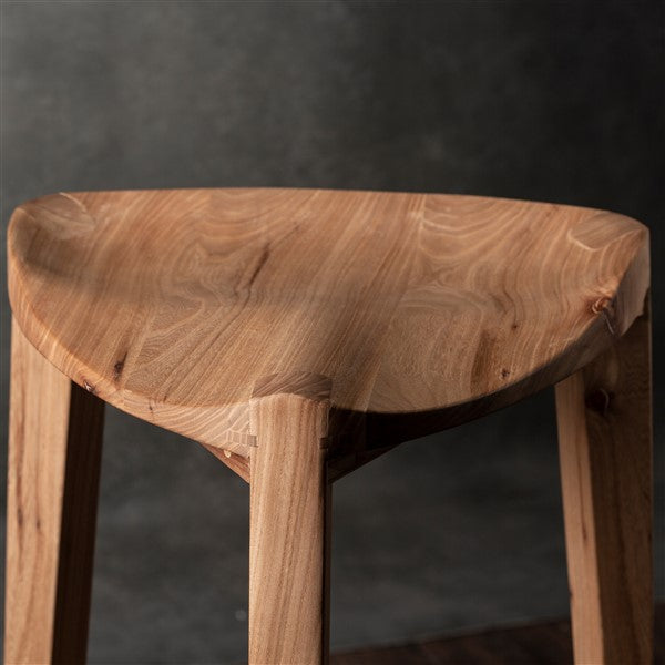 Elm Wooden Bar Stool – 40 cm